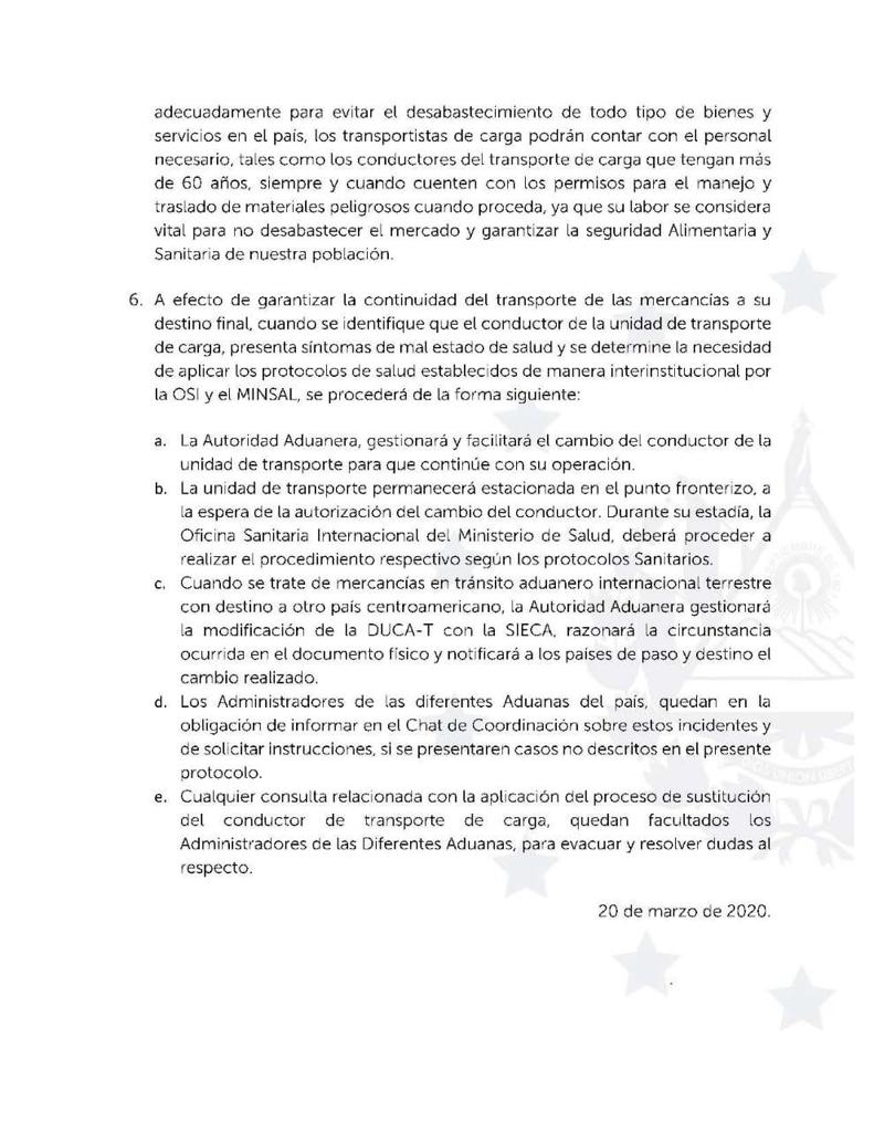 Protocolo para la movilidad y logística de las mercancías ante la pandemia COVID-19